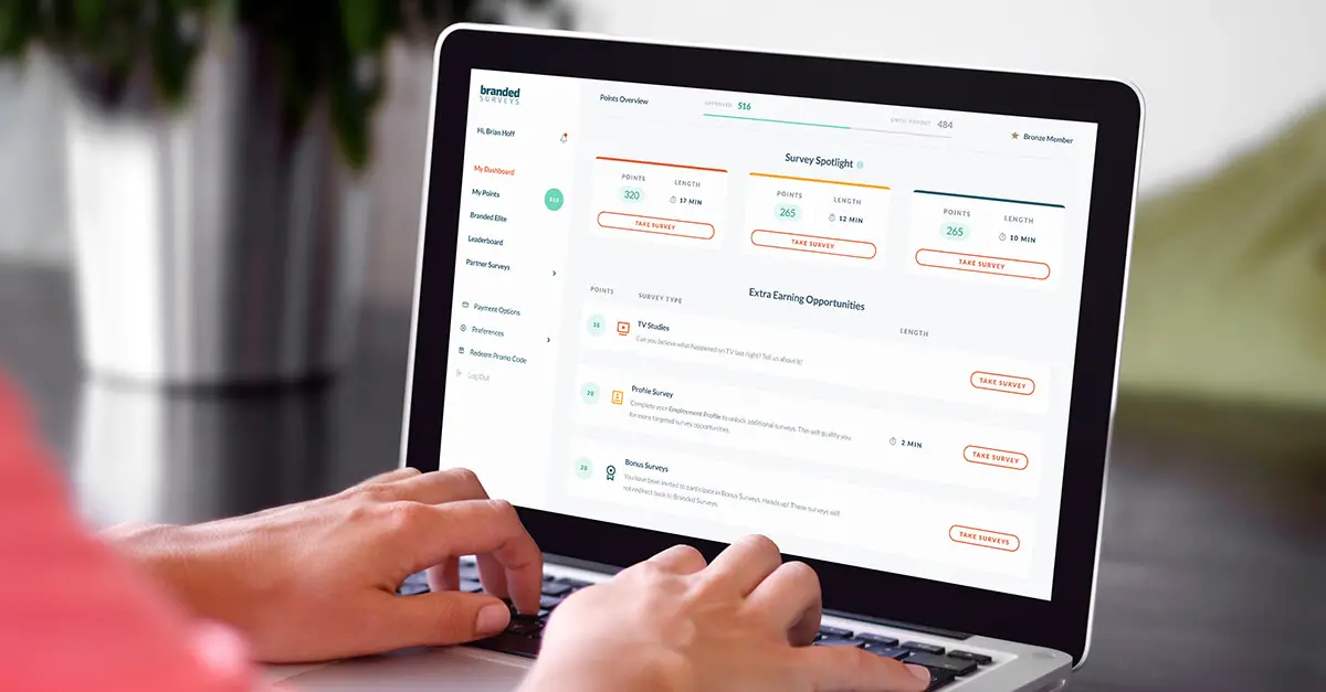 Earn money with Branded Surveys