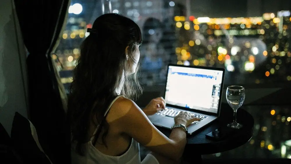 Woman working on data entry clerk