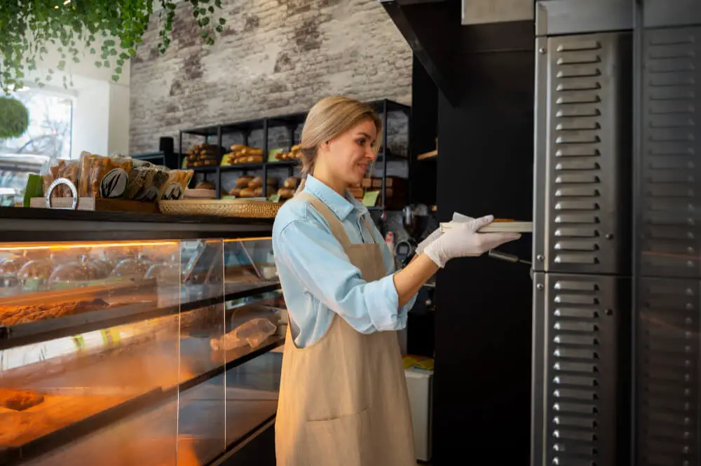 Bakery working in the summer